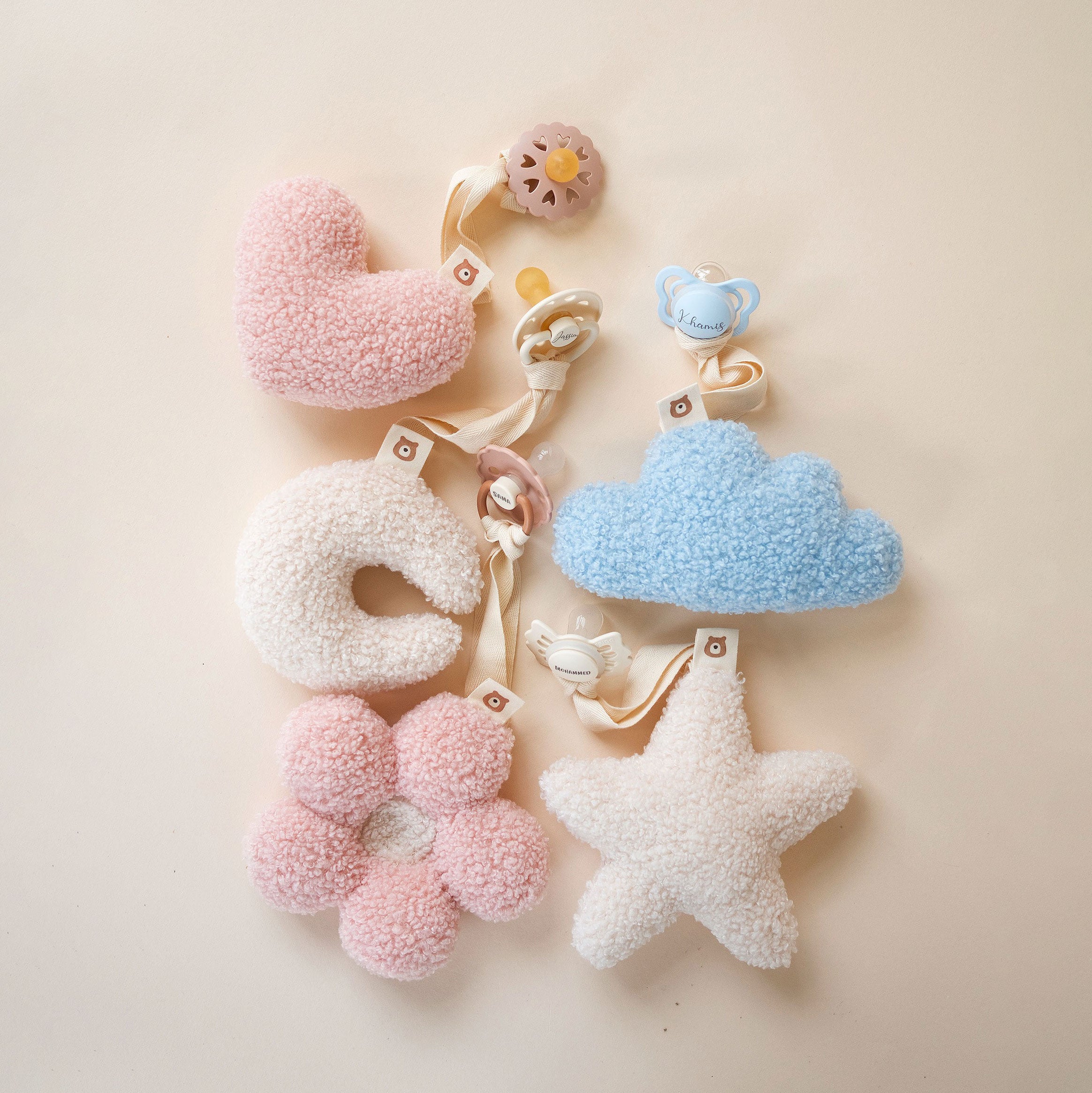 JBØRN x FRIGG Baby Gift Set | Baby's First Pacifiers Pack & Holders Set - Personalisable Baby Products Sold and Personalised by JustBørn