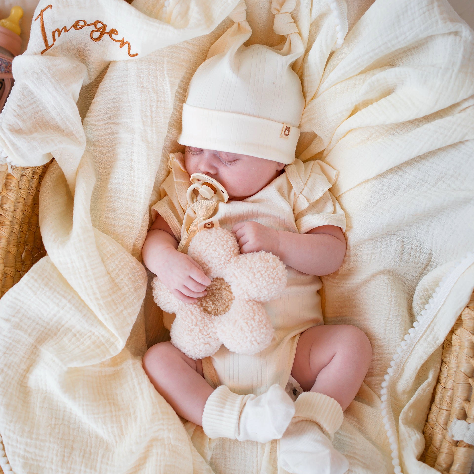 JBØRN Ribbed Bamboo Essential Bundle | 4 Pieces - Personalisable Baby Products Sold and Personalised by JustBørn