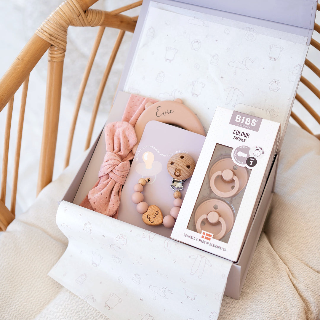 JBØRN Baby Girl Accessories Set | Blush Collection - Personalisable Baby Products Sold and Personalised by JustBørn