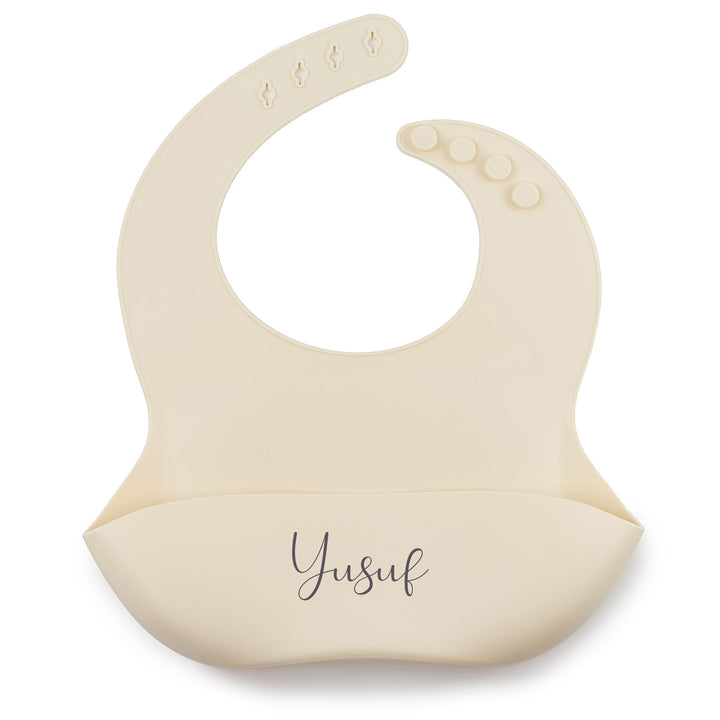 JBØRN Silicone Baby Feeding Bib | Weaning Essentials - Personalisable Baby Products Sold and Personalised by JustBørn