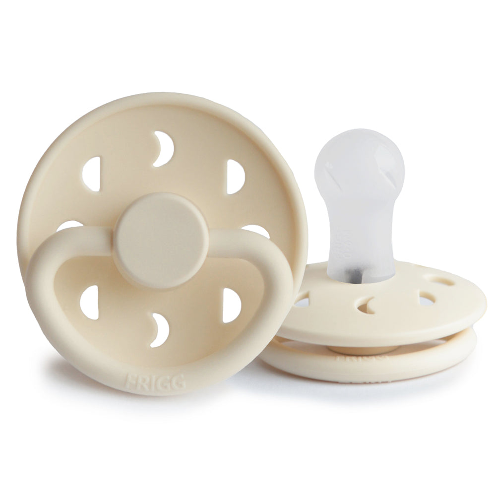 FRIGG Moon Silicone Pacifier | Personalised Cream - Personalisable Baby Products Sold and Personalised by JustBørn