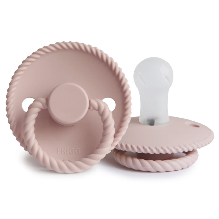 FRIGG Rope Silicone Pacifiers | Personalised Blush - Personalisable Baby Products Sold and Personalised by JustBørn