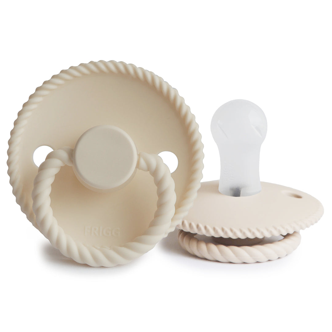 FRIGG Rope Silicone Pacifiers | Personalised Cream - Personalisable Baby Products Sold and Personalised by JustBørn