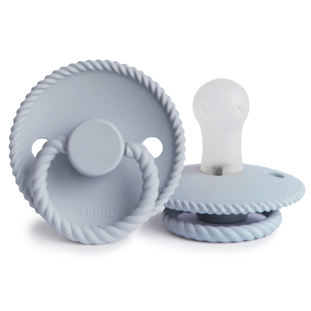FRIGG Rope Silicone Pacifiers | Personalised Powder Blue - Personalisable Baby Products Sold and Personalised by JustBørn