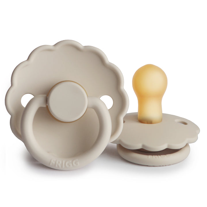 FRIGG Daisy Natural Rubber Latex Pacifier Sandstone - Personalisable Baby Products Sold and Personalised by JustBørn