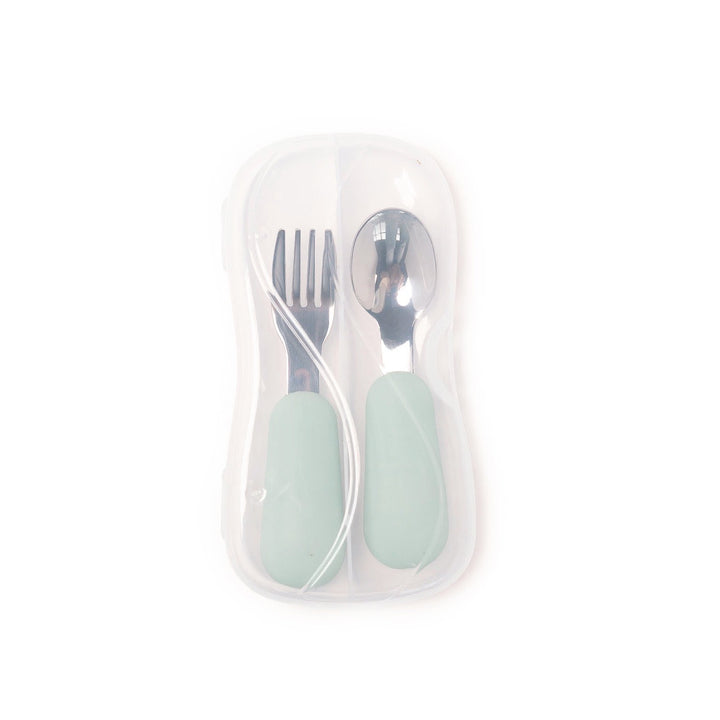 JBØRN Stainless Steel Cutlery Set - Personalisable Baby Products Sold and Personalised by JustBørn