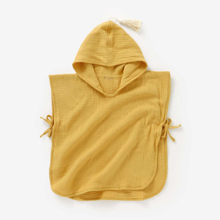 JBØRN Organic Cotton Muslin Hooded Poncho - Personalisable Baby Products Sold and Personalised by JustBørn
