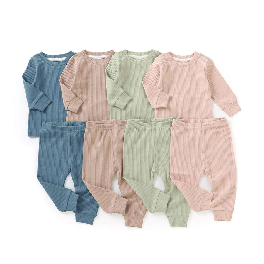 JBØRN Organic Cotton Ribbed Toddler Pyjamas | 6+ Months | SALE - Personalisable Baby Products Sold and Personalised by JustBørn