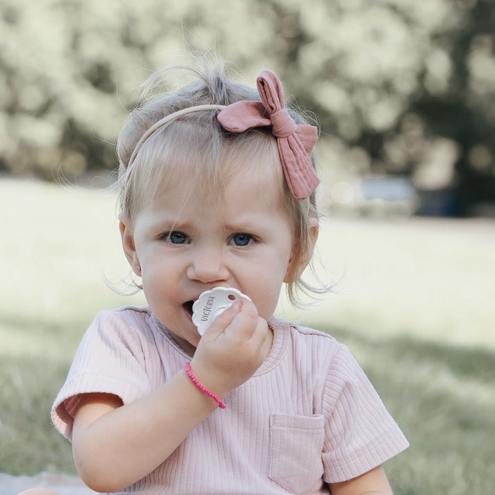 JBØRN Organic Cotton Muslin Baby Bow Headband - Personalisable Baby Products Sold and Personalised by JustBørn
