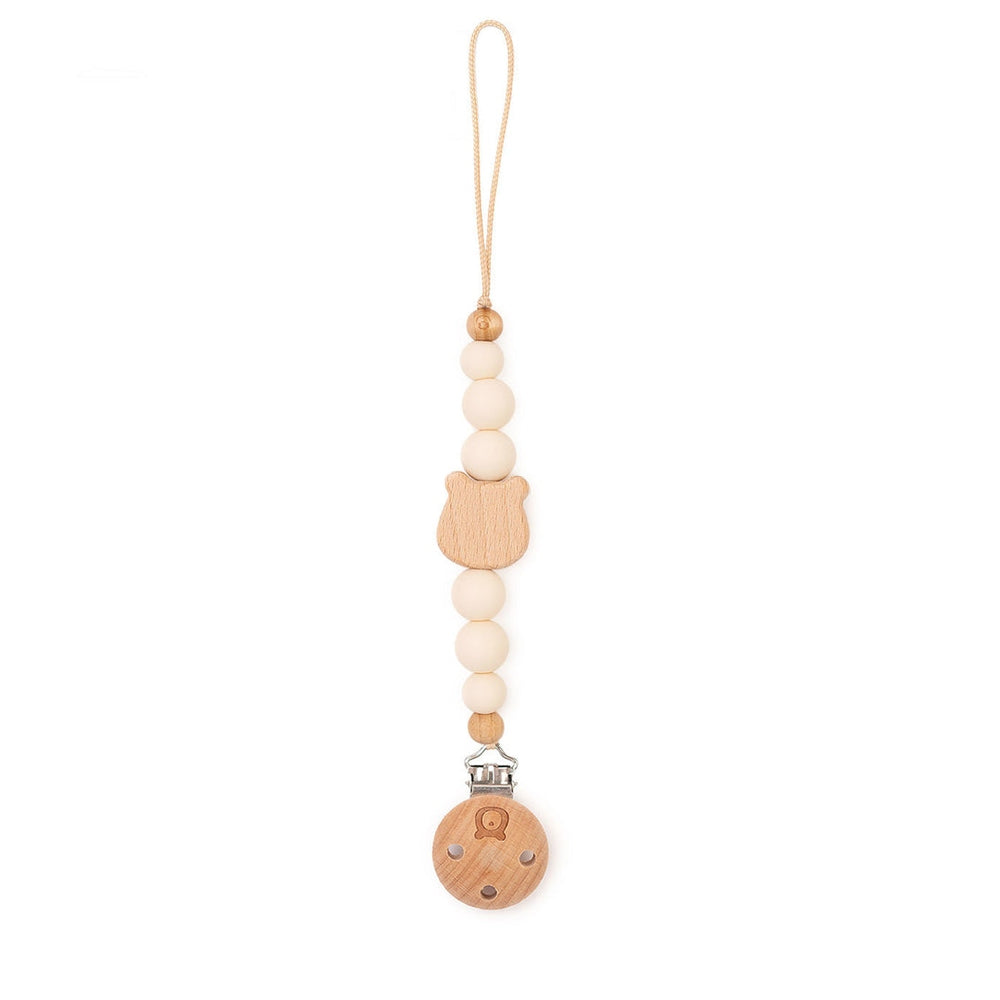 JBØRN Bear Pacifier Clip | Personalised Ivory - Personalisable Baby Products Sold and Personalised by JustBørn