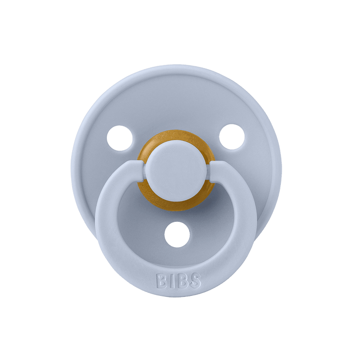 BIBS Colour Natural Rubber Latex Pacifiers Size 1 & 2 Dusty Blue - Personalisable Baby Products Sold and Personalised by JustBørn