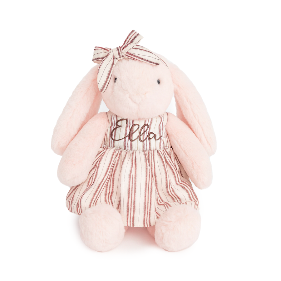 JBØRN Blossom Bunny Soft Toy with Personalised Outfit - Personalisable Baby Products Sold and Personalised by JustBørn