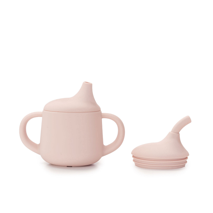 JBØRN 3-in-1 Drinking Cup | Baby Sippy Cup Blush 3 Way Cup - Personalisable Baby Products Sold and Personalised by JustBørn