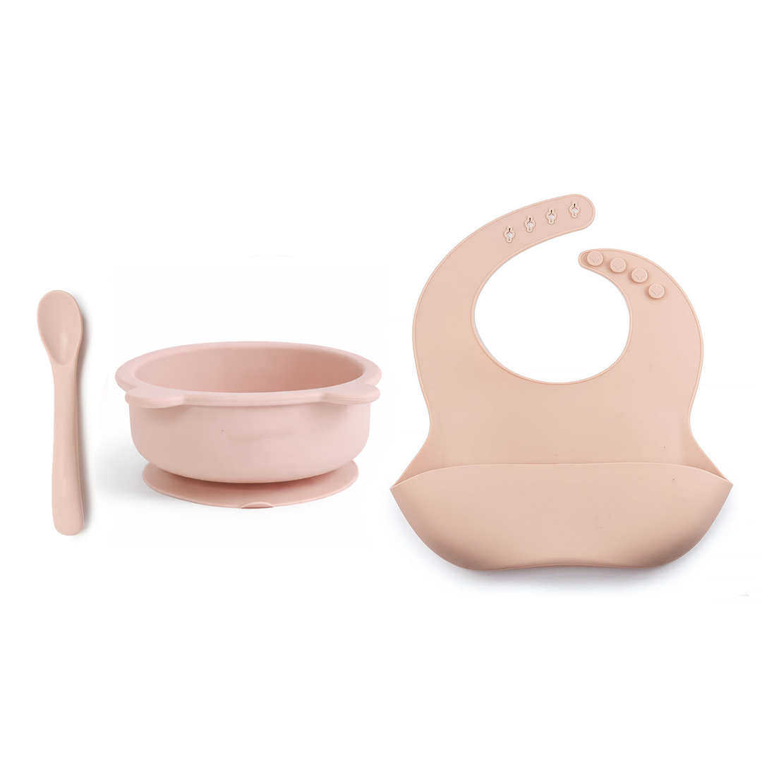 JBØRN Baby Weaning Basic Gift Box Blush - Personalisable Baby Products Sold and Personalised by JustBørn