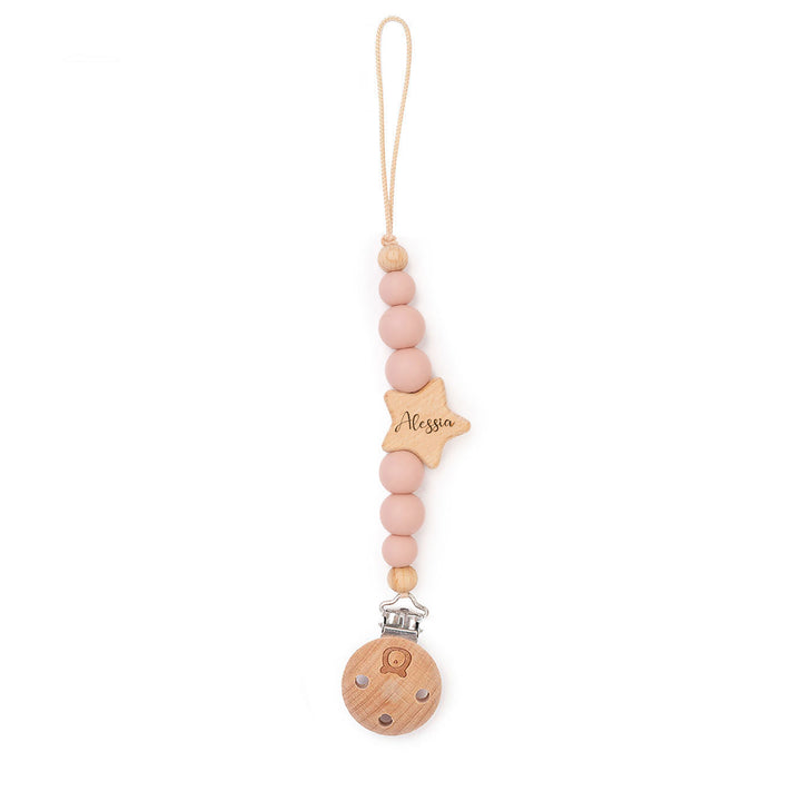 JBØRN Star Pacifier Clip - Personalisable Baby Products Sold and Personalised by JustBørn