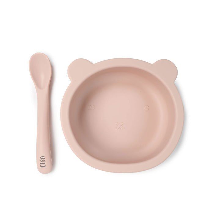 JBØRN Baby Weaning Silicone Bowl and Spoon Set - Personalisable Baby Products Sold and Personalised by JustBørn