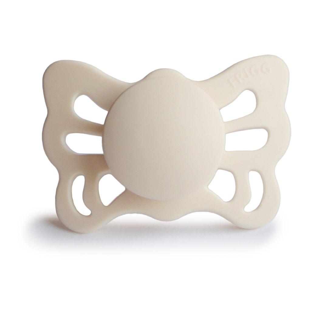 FRIGG Butterfly Anatomical Silicone Pacifiers | Personalised Butterfly Cream - Personalisable Baby Products Sold and Personalised by JustBørn