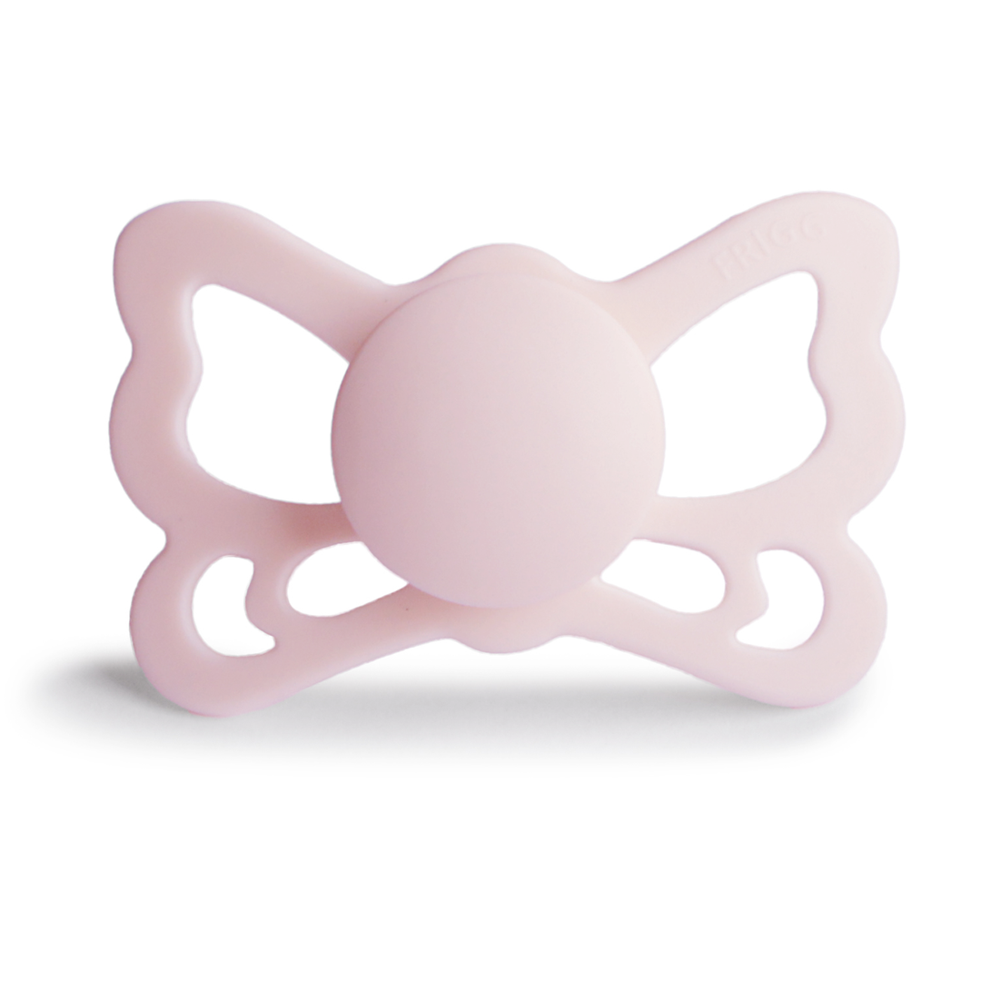 FRIGG Butterfly Anatomical Silicone Pacifiers | Personalised Butterfly White Lilac Size 2 (6-18 Months) - Personalisable Baby Products Sold and Personalised by JustBørn