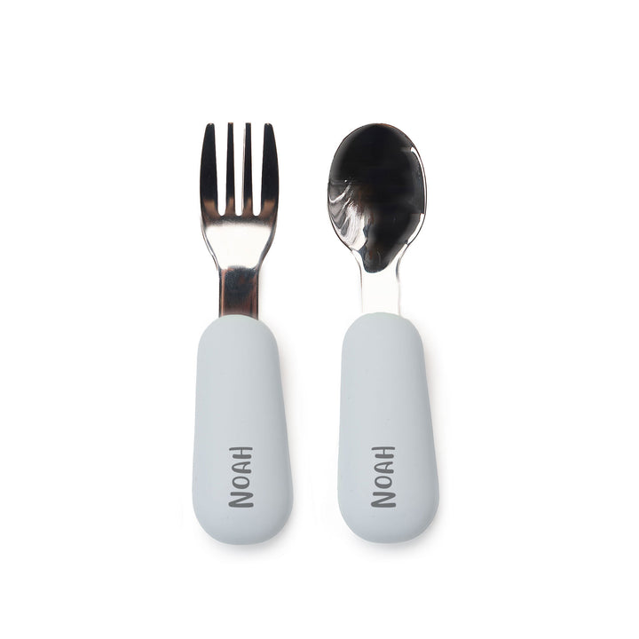 JBØRN Stainless Steel Cutlery Set - Personalisable Baby Products Sold and Personalised by JustBørn