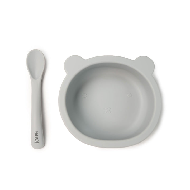 JBØRN Baby Weaning Silicone Bowl and Spoon Set - Personalisable Baby Products Sold and Personalised by JustBørn