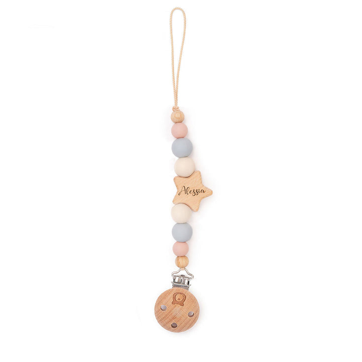 JBØRN Star Pacifier Clip - Personalisable Baby Products Sold and Personalised by JustBørn