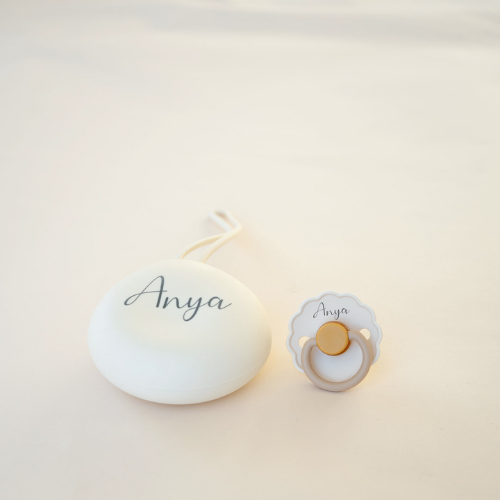 Frigg Rubber Latex Pacifier & JBØRN Pod - Personalisable Baby Products Sold and Personalised by JustBørn