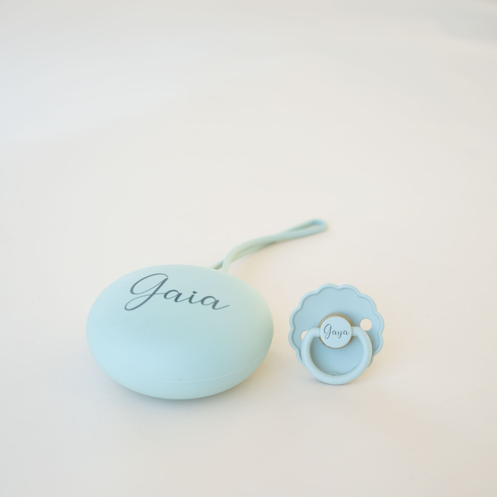 Frigg Rubber Latex Pacifier & JBØRN Pod - Personalisable Baby Products Sold and Personalised by JustBørn