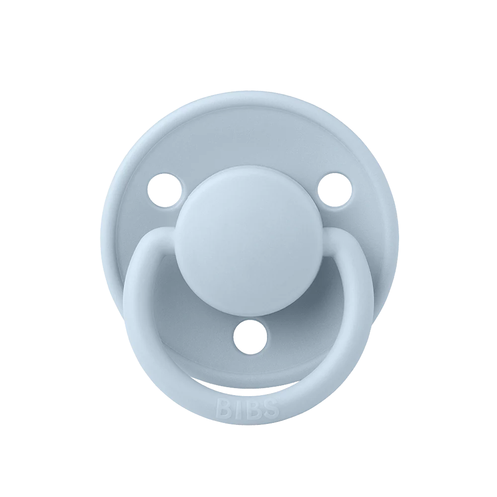 BIBS De Lux Silicone Pacifiers | One Size De Lux | Baby Blue - Personalisable Baby Products Sold and Personalised by JustBørn