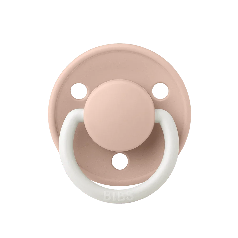 BIBS De Lux Silicone Pacifiers | One Size De Lux | Blush Night Glow - Personalisable Baby Products Sold and Personalised by JustBørn