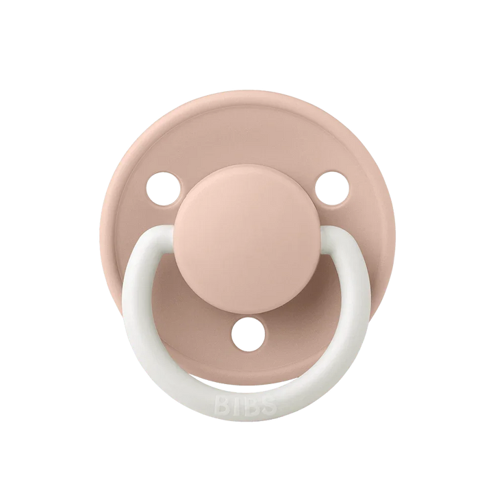 BIBS De Lux Silicone Pacifiers | One Size De Lux | Blush Night Glow - Personalisable Baby Products Sold and Personalised by JustBørn