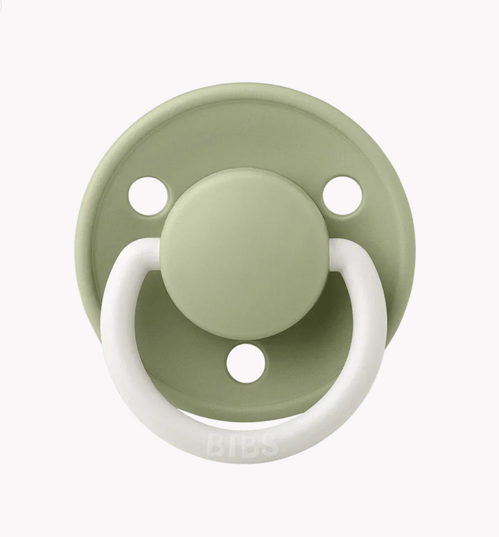 BIBS De Lux Silicone Pacifiers | One Size De Lux | Sage Night Glow - Personalisable Baby Products Sold and Personalised by JustBørn
