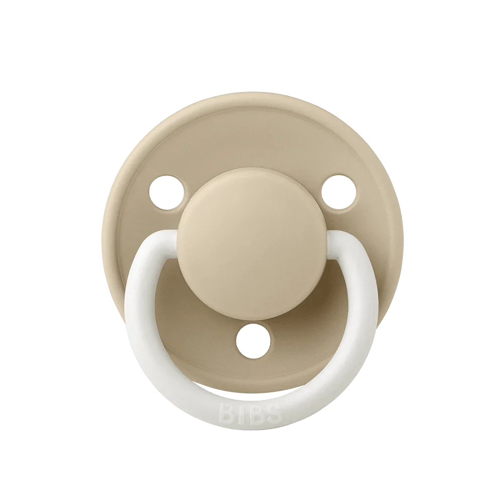 BIBS De Lux Silicone Pacifiers | One Size De Lux | Vanilla Night Glow - Personalisable Baby Products Sold and Personalised by JustBørn