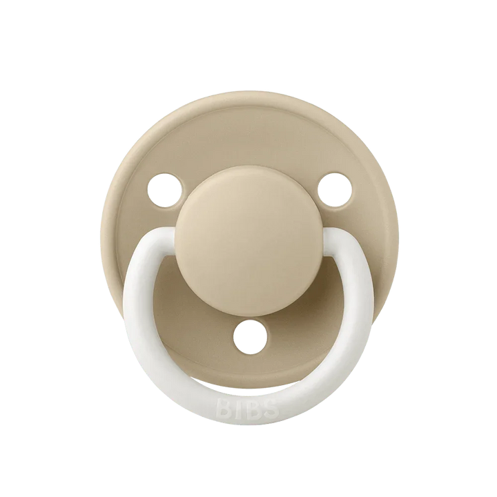 BIBS De Lux Silicone Pacifiers | One Size De Lux | Vanilla Night Glow - Personalisable Baby Products Sold and Personalised by JustBørn
