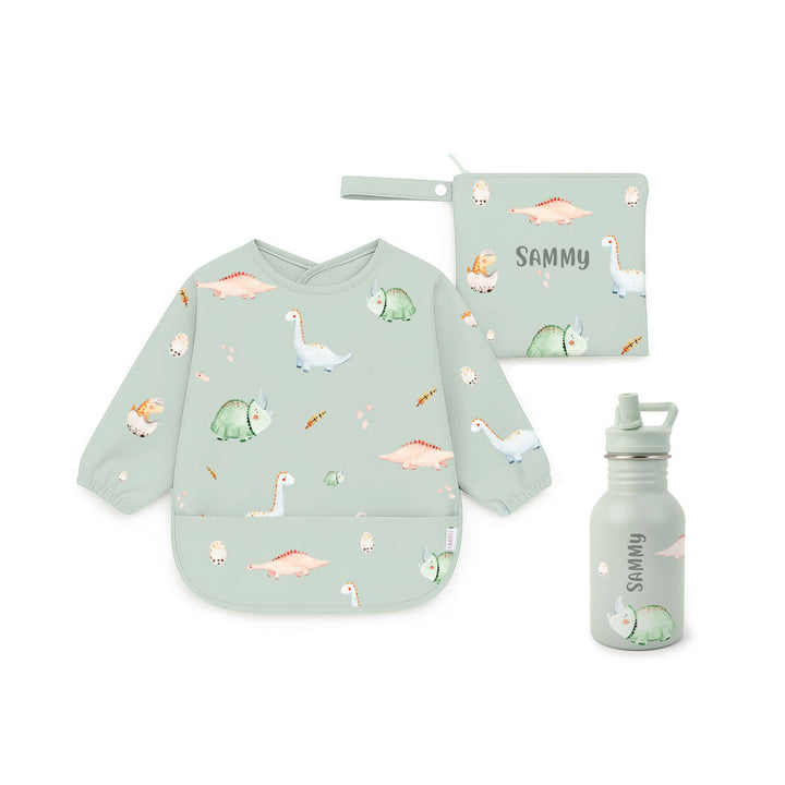 JBØRN First Birthday Gift | Personalised Water Bottle & Matching Sleeved Bib - Personalisable Baby Products Sold and Personalised by JustBørn