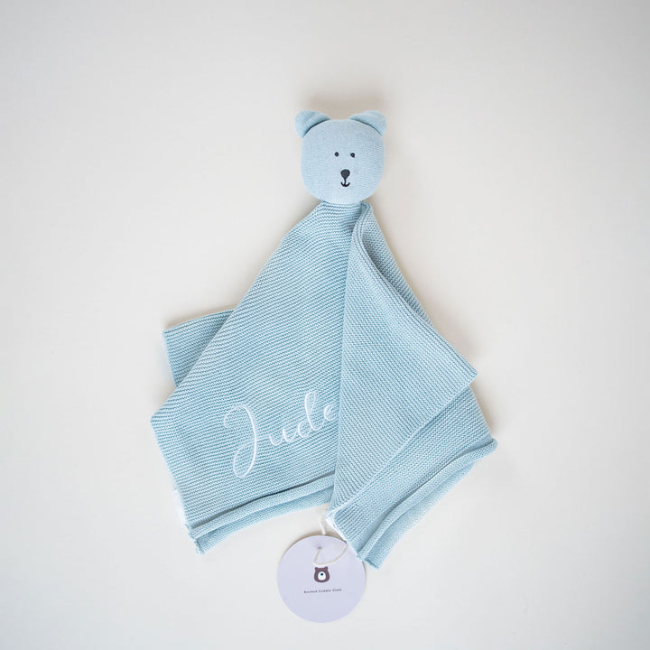 JBØRN Bear Knitted Comforter - Personalisable Baby Products Sold and Personalised by JustBørn