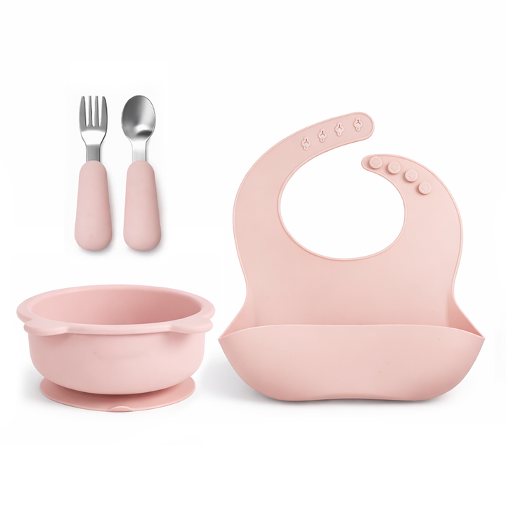 JBØRN Baby Weaning Starter Set Essential Weaning Set | Blush - Personalisable Baby Products Sold and Personalised by JustBørn