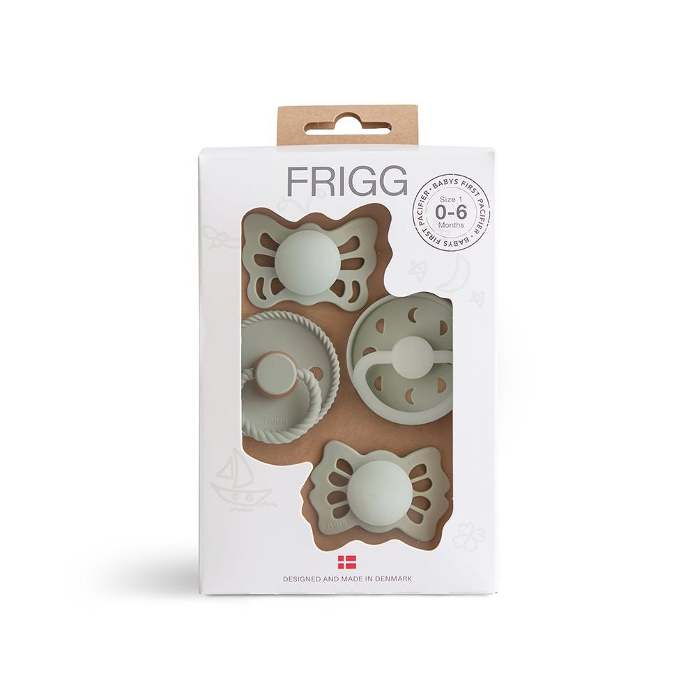 FRIGG Baby's First Pacifier Pack Moonlight Sailing - Sage - Personalisable Baby Products Sold and Personalised by JustBørn