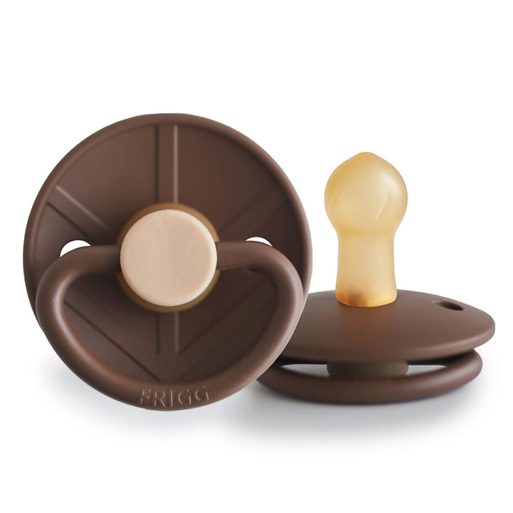 FRIGG Little Viking Natural Rubber Latex Pacifiers Cocoa - Personalisable Baby Products Sold and Personalised by JustBørn