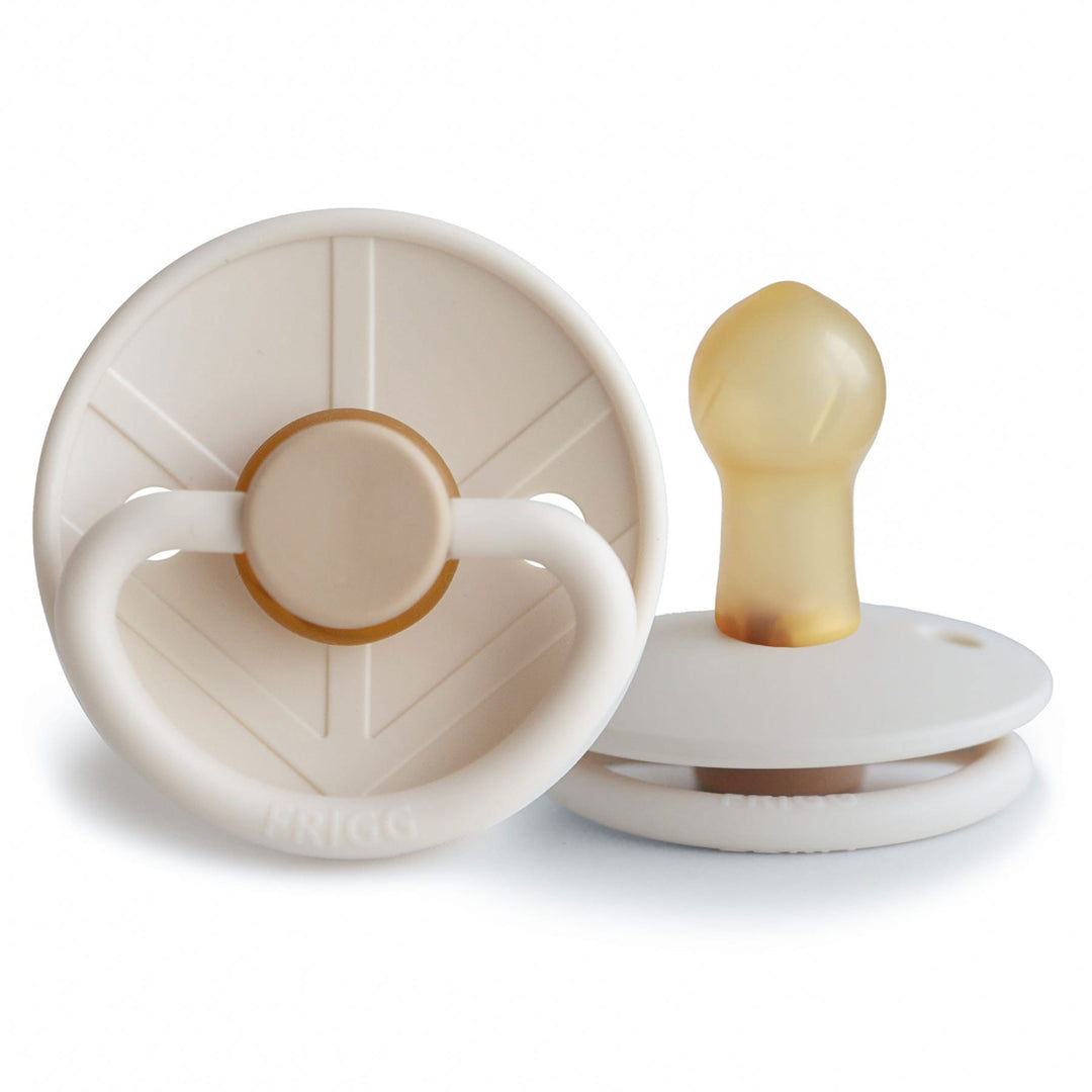 FRIGG Little Viking Natural Rubber Latex Pacifiers Cream - Personalisable Baby Products Sold and Personalised by JustBørn