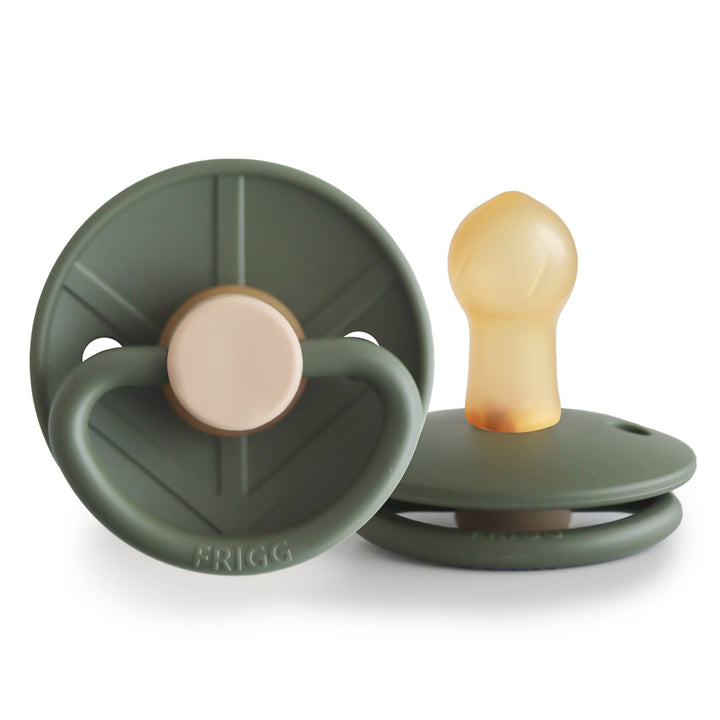 FRIGG Little Viking Natural Rubber Latex Pacifiers Olive - Personalisable Baby Products Sold and Personalised by JustBørn