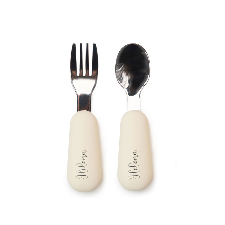 JBØRN Stainless Steel Cutlery Set - Personalisable Baby Products Sold and Personalised by JustBørn