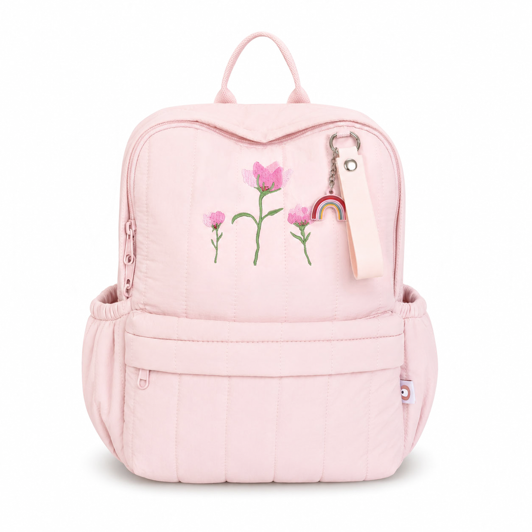 STOCK - Little Explorer Backpack Lilac Bloom Backpack - Personalisable Baby Products Sold and Personalised by JustBørn