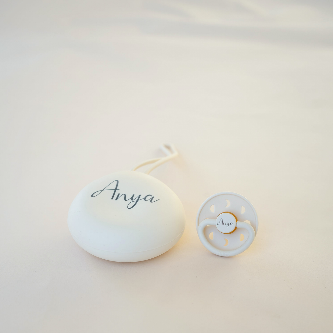 Frigg Rubber Latex Pacifier & JBØRN Pod - Personalisable Baby Products Sold and Personalised by JustBørn