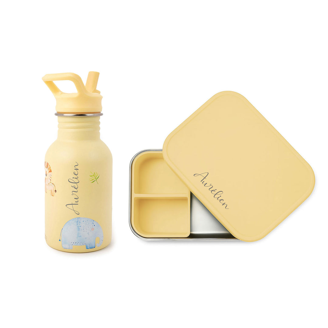 JBØRN Personalised Water Bottle & Lunch Box Set - Personalisable Baby Products Sold and Personalised by JustBørn