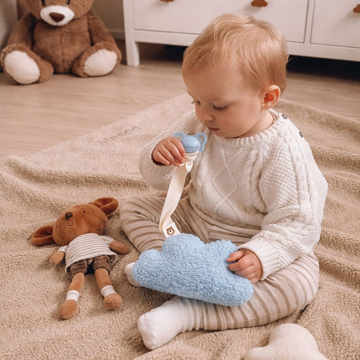 JBØRN x FRIGG Baby Gift Set | Baby's First Pacifiers Pack & Holders Set - Personalisable Baby Products Sold and Personalised by JustBørn