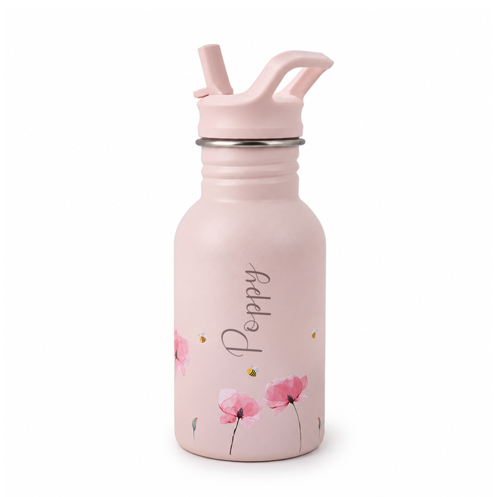 JBØRN Personalised Stainless Steel Kids Water Bottle - Personalisable Baby Products Sold and Personalised by JustBørn