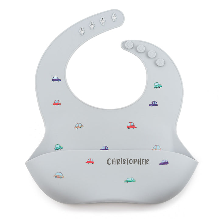 JBØRN Silicone Baby Feeding Bib | Weaning Essentials - Personalisable Baby Products Sold and Personalised by JustBørn