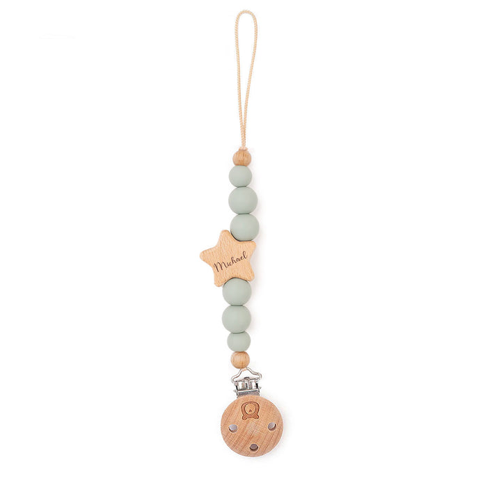 JBØRN Star Pacifier Clip - Personalisable Baby Products Sold and Personalised by JustBørn