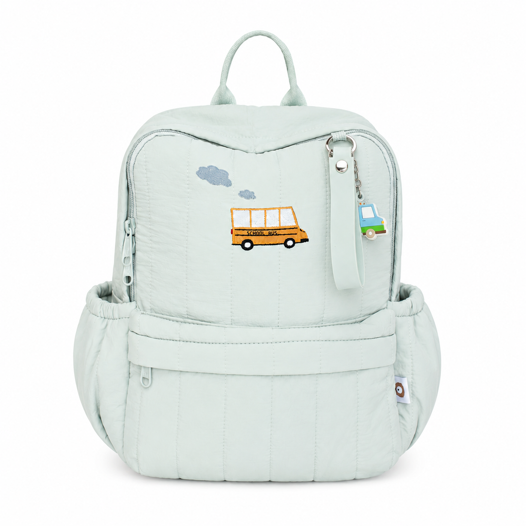 STOCK - Little Explorer Backpack School Bus Backpack - Personalisable Baby Products Sold and Personalised by JustBørn