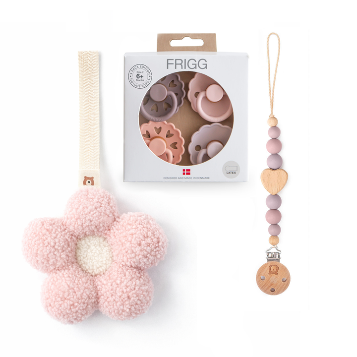 FRIGG Latex Pacifiers Set & Matching Holders Sunset Bliss Set - Personalisable Baby Products Sold and Personalised by JustBørn